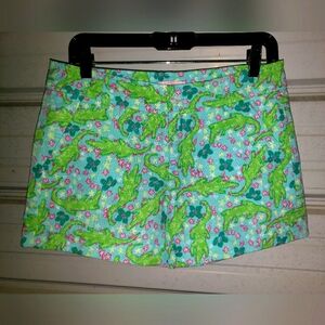 🐊 Size 4 Lilly Pulitzer Gator Alligator shorts blue green
